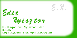 edit nyisztor business card